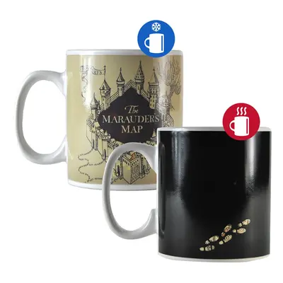 Kubek z Harry Potter- Karte des Rumtreibers -Tasse mit Thermoeffekt - Unisex - czarny