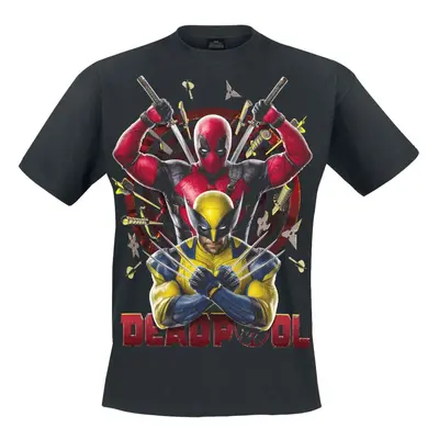 T-Shirt Marvel z Deadpool - Wolverine Bullseye - M do XXL - Mężczyźni - czarny