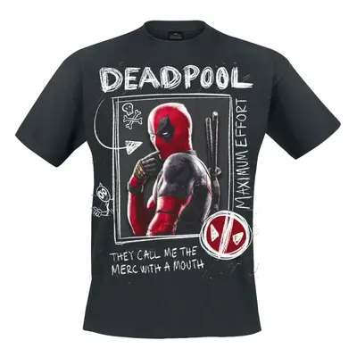 T-Shirt Marvel z Deadpool - Wolverine Sketches - S do XXL - Mężczyźni - czarny