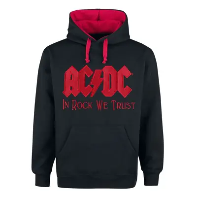 Bluza z kapturem z AC/DC - In Rock We Trust - S do 4XL - Mężczyźni - czarny/czerwony