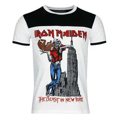 T-Shirt z Iron Maiden - NOTB Vintage Steve Harris Beast In New York - S do 3XL - Mężczyźni - bia