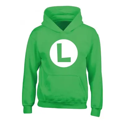 Bluza z kapturem Gaming z Super Mario - Odzież dziecięca i niemowlęca - Luigi badge - Unisex - z