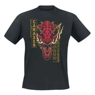 T-Shirt z Gra o Tron - House Of The Dragon - CARAXES Dragon - S do XXL - Mężczyźni - czarny