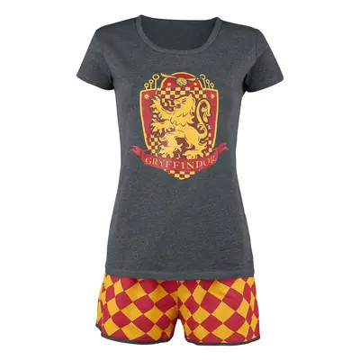 Pidżama Gaming z Harry Potter - Gryffindor Quidditch - XS do 4XL - Kobiety - szary/czerwony/żółt