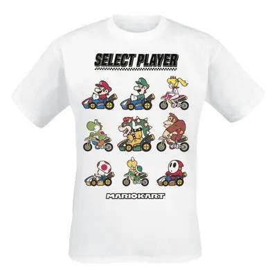 T-Shirt Gaming z Super Mario - Kart - Choose Your Driver - S do XXL - Mężczyźni - biały