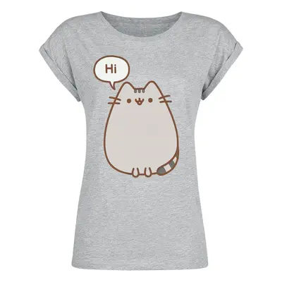 T-Shirt z Pusheen - Hi Bye - XS do 5XL - Kobiety - odcienie szarego