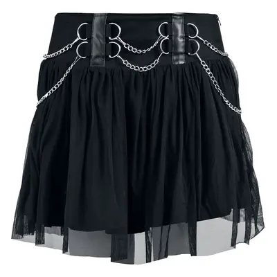 Spódnica krótka Goth z Heartless - Tania skirt - XS do XL - Kobiety - czarny