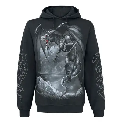 Bluza z kapturem Goth z Spiral - Dragon's Cry - S do XXL - Mężczyźni - czarny