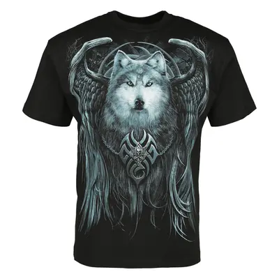 T-Shirt Goth z Spiral - Wolf Spirit - S do XXL - Mężczyźni - czarny