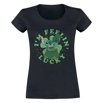 T-Shirt Disney z Lilo & Stitch - I´m Feelin' Lucky - S do XXL - Kobiety - czarny
