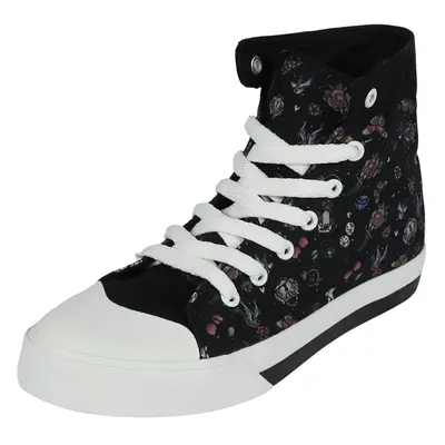 Buty sportowe wysokie z Rock Rebel by EMP - Trainers With Old School Alloverprint - EU37 do EU41