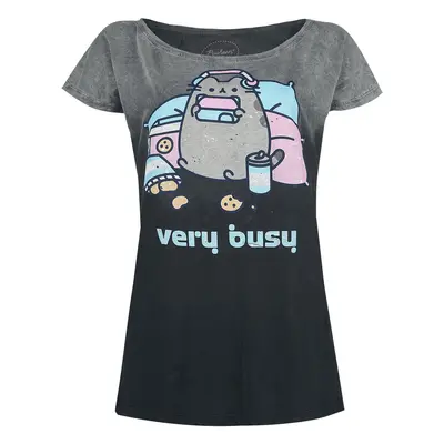 T-Shirt z Pusheen - Very Busy - S do 4XL - Kobiety - ciemnoszary