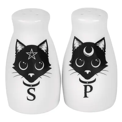 Solniczka i Pieprzniczka Goth z Alchemy England- Salt and Pepper Shakers - Unisex - biały/czarny