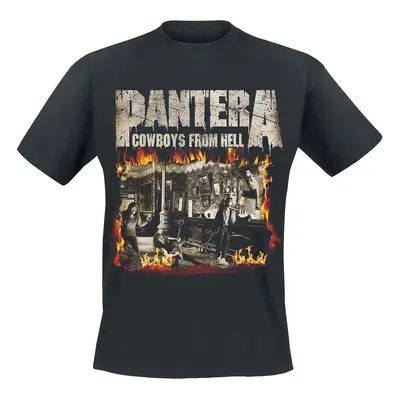 T-Shirt z Pantera - Cowboys From Hell - Fire Frame - M do XXL - Mężczyźni - czarny