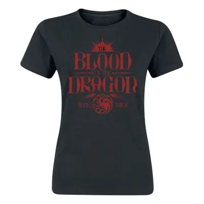 T-Shirt z Gra o Tron - House of the Dragon - Blood Of The Dragon Runs Thick - S do XXL - Kobiety