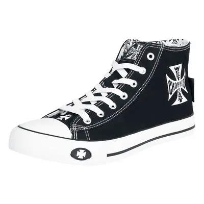 Buty sportowe wysokie Rockabilly z West Coast Choppers - Iron Cross - EU40 do EU46 - Mężczyźni -