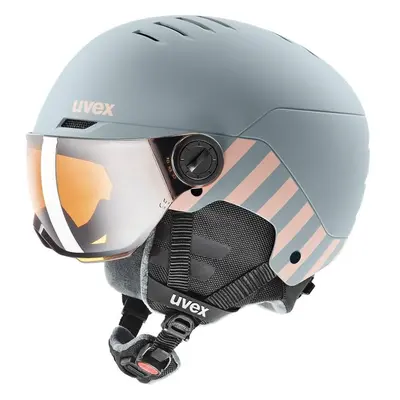 Kask narciarski juniorski Rocket Visor Uvex