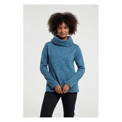 Idris Cowl Neck – damski polar z golfem - Teal