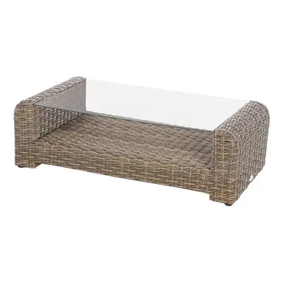 Stolik rattanowy BORNEO 122 x 62 cm (brązowy)