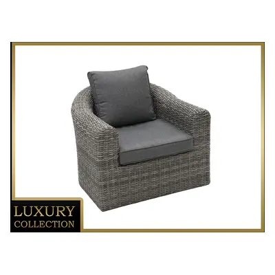 Fotel rattanowy BORNEO LUXURY (szary)