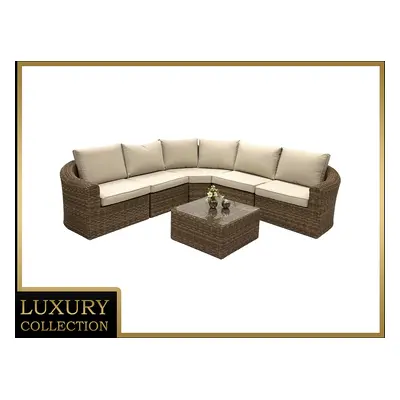 Modułowy narożnik rattanowy BORNEO LUXURY (brązowy)