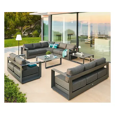 Komplet aluminiowy dla 10 osób MADRID (antracyt)