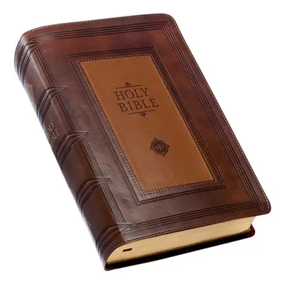 "KJV Giant Print Bible Two-Tone Brown Faux Leather" ("")