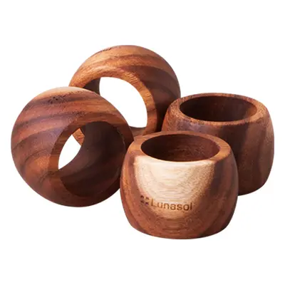 Obrączka na serwetki Agat zestaw 4 szt, ø 5,7 cm - FLOW Wooden - 593710