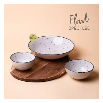 Zestaw Flowl- Misky Gaya Atelier jasnoszare + Podstawka Triangle Agat - 453094