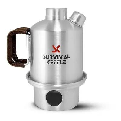 Aluminiowa Kuchenka czajnik turystyczny Survival Kettle Half srebrna