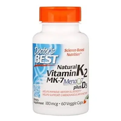 Doctor's Best Natural Vitamin K2 Mk7 Plus D3 Mcg Vcaps