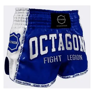 Octagon Spodenki Kickboxing/Muay Thai Fight Legion White/ Blue