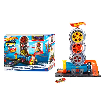 Hot Wheels Zestaw City Super Tire Shop, z 1 autkiem