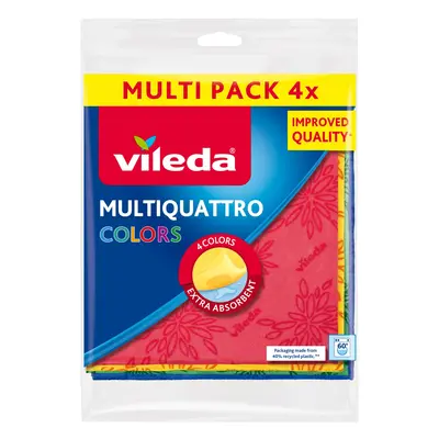 Vileda Akcesoria do sprzątania (Ściereczki Multiquattro Colors, 4 sztuki)