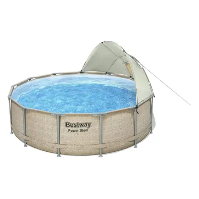 Bestway Basen Power Steel Frame Pool z pompą filtracyjną, Ø 396 x 107 cm