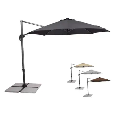 Schneider Parasol ogrodowy Sombra, średnica 300 cm, z listwą świetlną LED