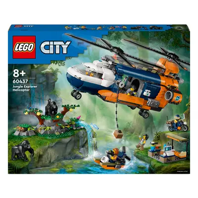 LEGO® City 60437 Helikopter badaczy dżungli w bazie