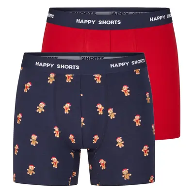 Happy Shorts Bokserki męskie świąteczne, 2 pary (Pierniczek