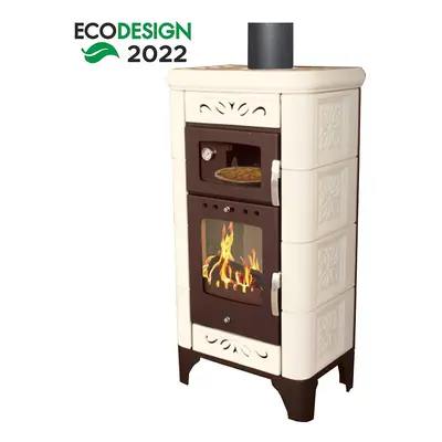 Piec stalowo-kaflowy Bologna II drab 6kw