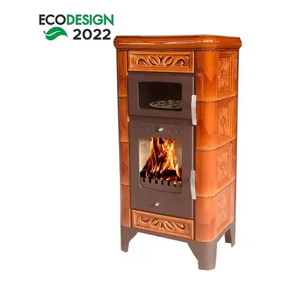 Piec stalowo-kaflowy Bologna II goldbrown 6kw