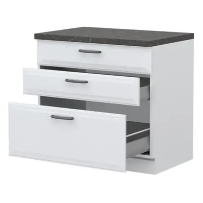 Szafka kuchenna Evia r-90-3mbox/4 pearl grey mat