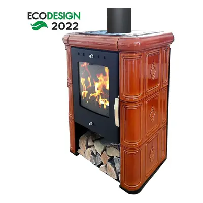 Piec stalowo-kaflowy Picobello II coffebrown 6kw