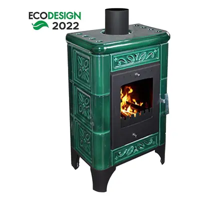 Piec stalowo-kaflowy Belluno II green 6kw