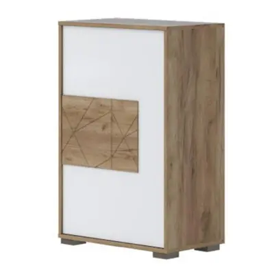 Komoda Stela Cpl1 Tobacco Oak/Crystal White