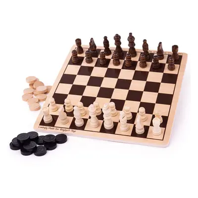 Bigjigs Toys Drewniane szachy i warcaby