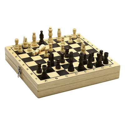 Jeujura Drewniane szachy i warcaby w pudełku