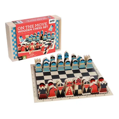 Petit Collage Drewniane szachy W ruchu