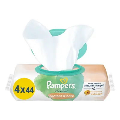 PAMPERS Chusteczki oczyszczające Harmonie Protect & Care opakowania = chusteczek