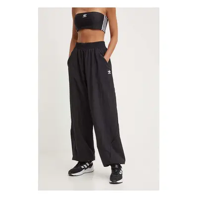 Adidas Originals spodnie damskie kolor czarny szerokie high waist IW5487