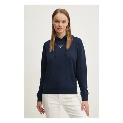 Tommy Jeans bluza damska kolor granatowy z kapturem gładka DW0DW19712